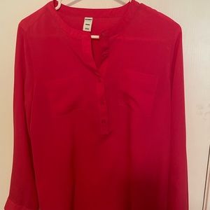 Old Navy Hot Pink Polyester Rayon Size L shirt.
